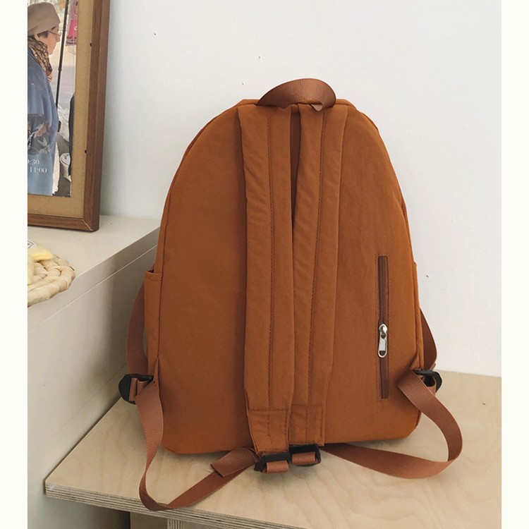 2025 New Japanese ins simple and versatile solid color backpack, lightweight and trendy backpack, casual schoolbag for grades 1-6 Specification drawing