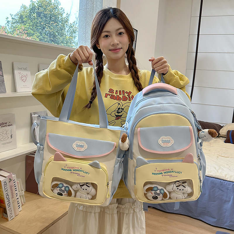 2025 New large-capacity multi-compartment backpack in Korean style, InS-style forest style, versatile backpack, simple tutorial bag full figure