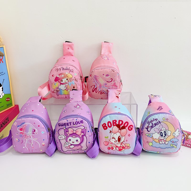 New Winter 2024 children's bags: Cute cartoon kids, single-shoulder bags for boys and girls, coin purses, crossbody bags and chest bags full figure
