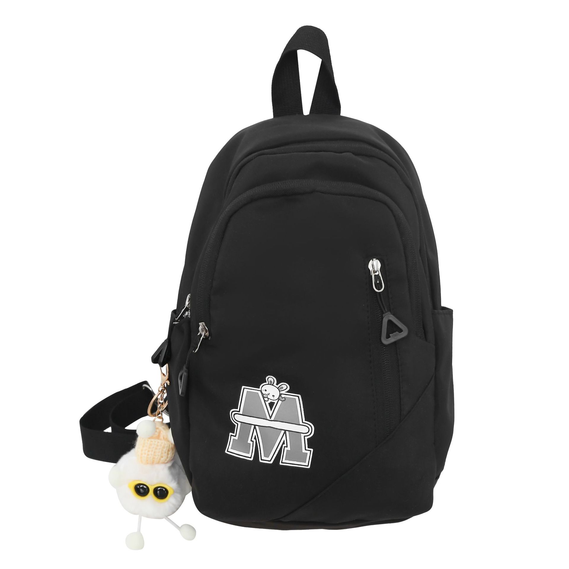2025 New American-style retro large-capacity backpack, Korean-style trendy and versatile backpack, fashionable and casual crossbody bag Item Picture