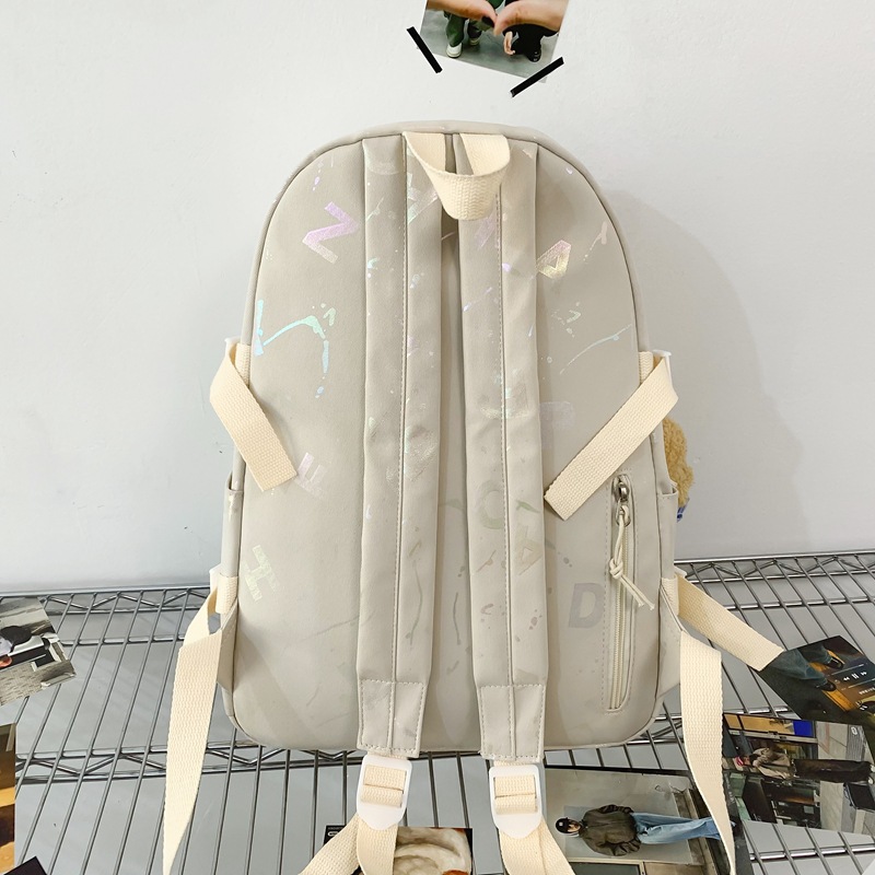 High-appearance-level schoolbag for girls in grades three to six of primary school, ins-style backpack, niche printed large-capacity backpack Specification drawing