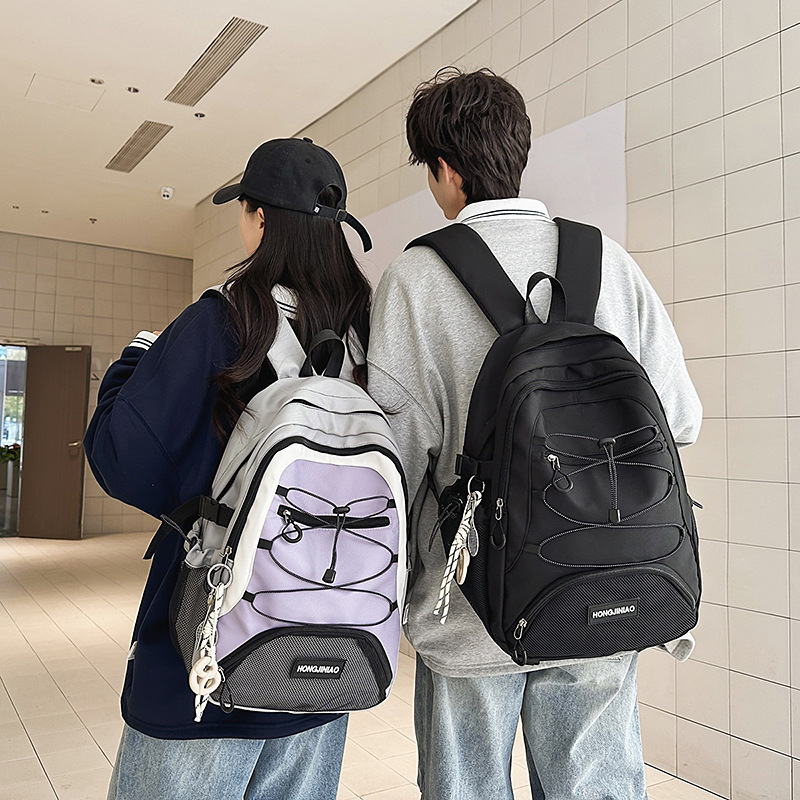 New versatile workwear college student schoolbag, casual sports, large capacity, high appearance level, backpack travel, outdoor backpack full figure