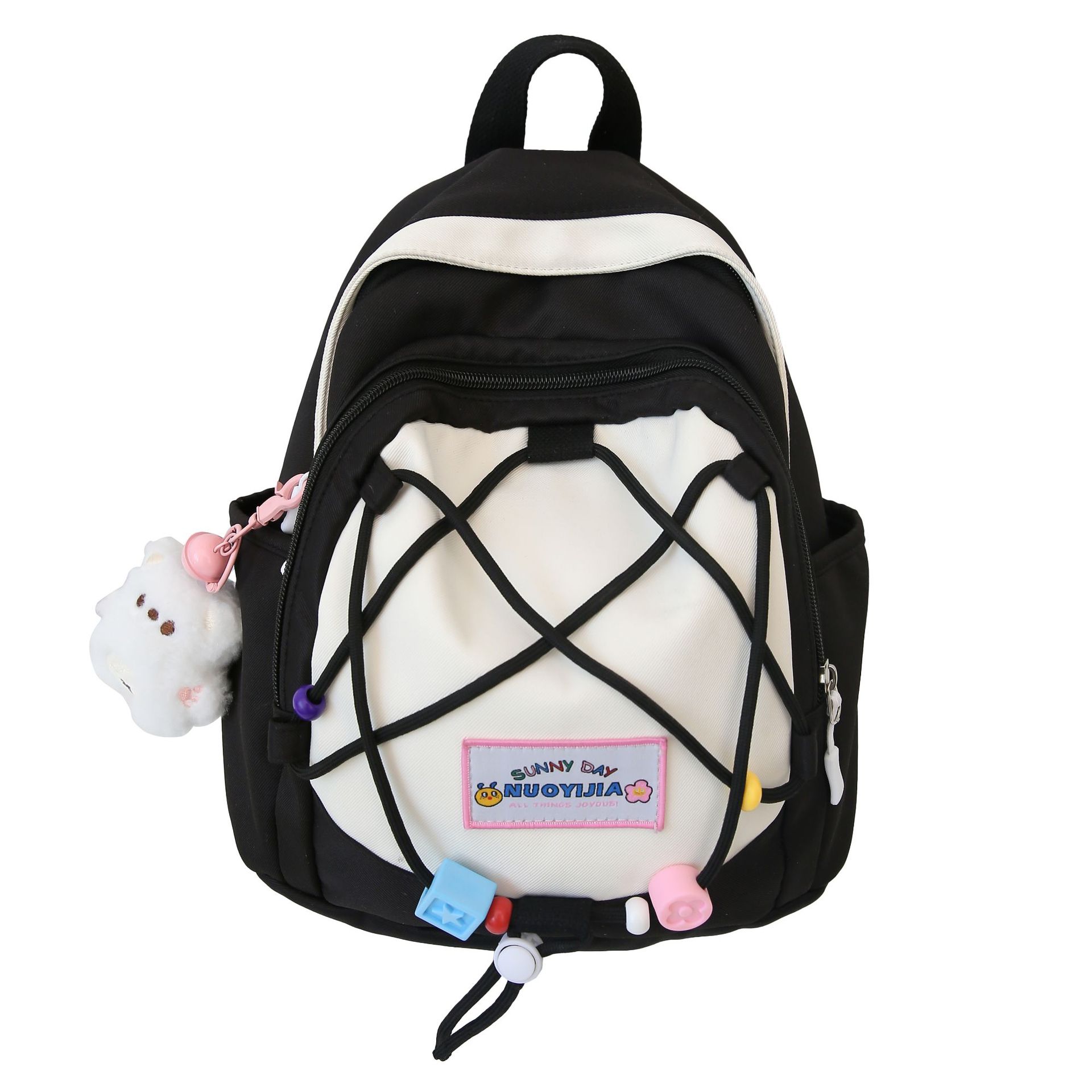Forest-themed fresh schoolbag, a light and compact backpack for college students going out, a sweet and girlish mini backpack with contrasting colors Item Picture