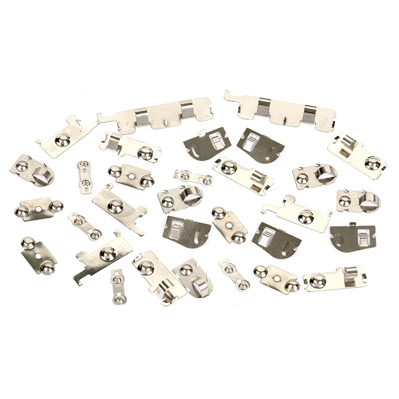 Supply stainless steel and manganese steel stamping spring plates, 65mn spring steel plates, V-shaped beryllium copper contact spring plates Item Picture