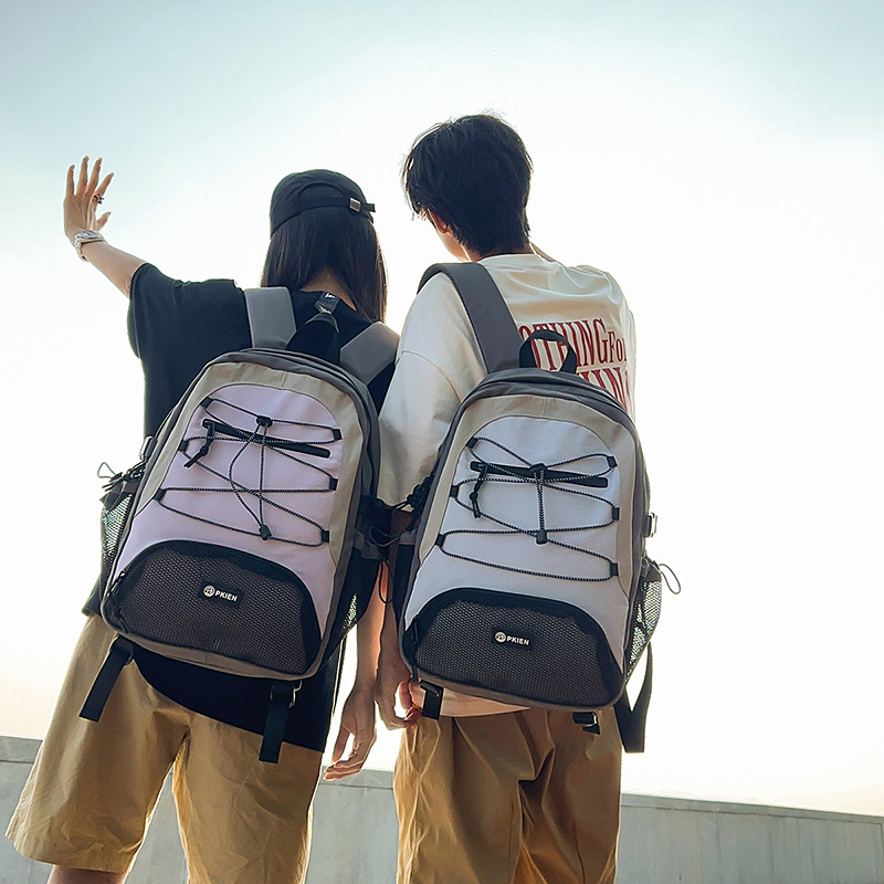 The new forest-themed ins high-appearancelevel casual retro backpack is a lightweight travel backpack for junior and senior high school students with contrasting colors details Picture