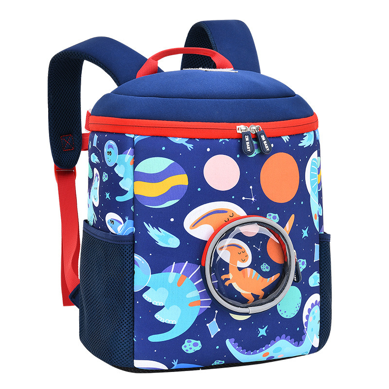New cartoon diving material schoolbag, lightweight and load-reducing casual children's backpack, schoolbag for boys and girls in kindergartens Item Picture