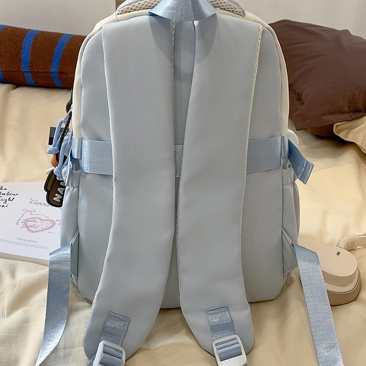 A new high-appeal, fresh and cute Capibara pattern backpack for junior and senior high school girls, a lightweight and large-capacity backpack Specification drawing