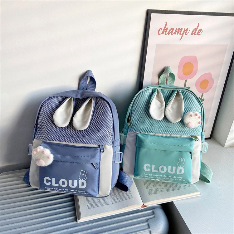 Spring New Children's backpacks, Rabbit Ears Leisure Kindergarten Boys' and Girls' bags, cartoon bags, cute shoulder bags for children details Picture