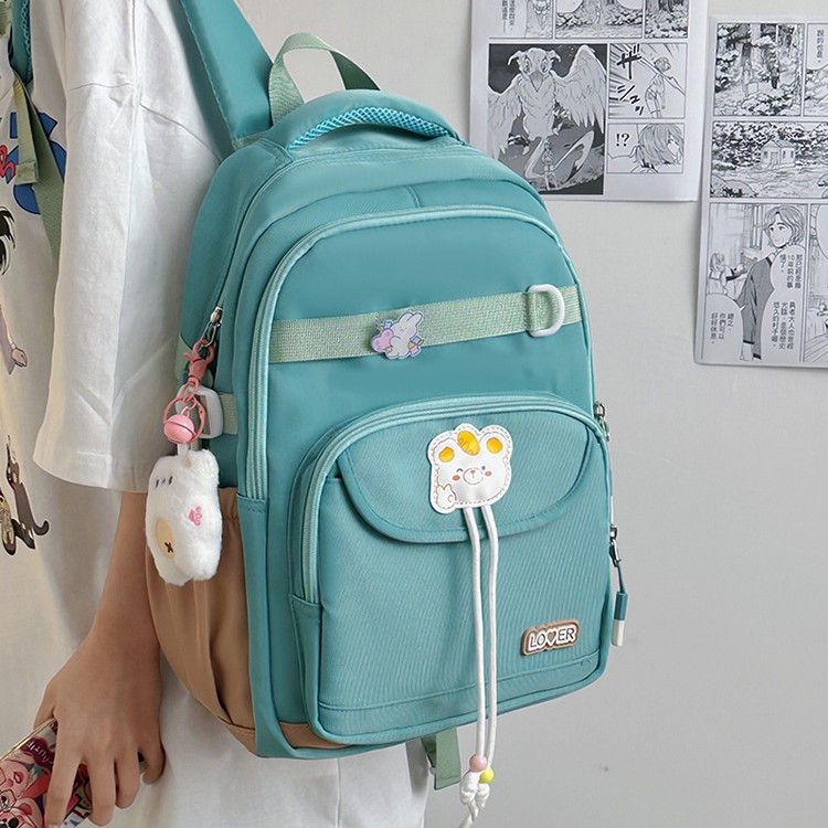 New lightweight schoolbag for primary and secondary school students, cartoon bear, large-capacity backpack, high appearance level campus backpack wholesale Specification drawing