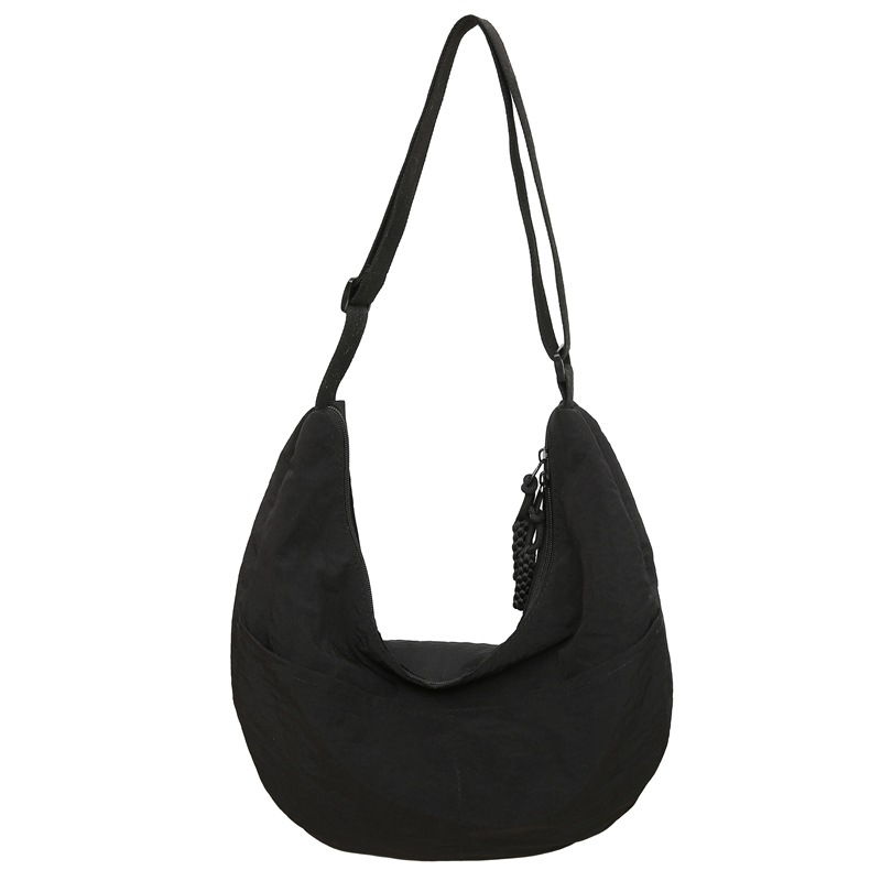 Crossbody bag for men, nylon, lightweight, street trend, casual, dumpling bag for students, new fashionable single-shoulder bag for men Item Picture