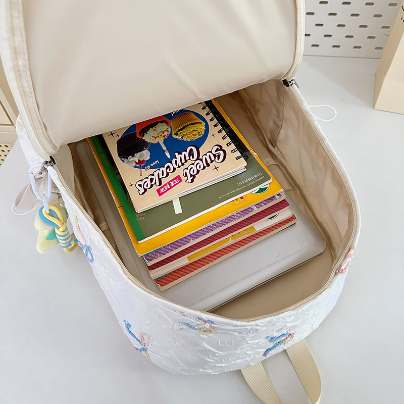 Japanese-style ins sweet bow, girlish heart, shopping and travel backpack, candy-colored, high appearance level, children's small backpack Application Scenario