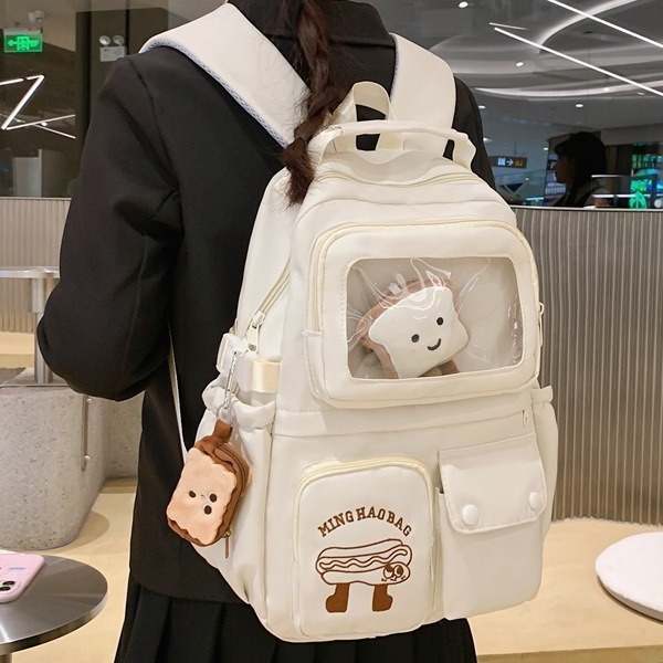 Spring new high-appearance-level Ins-style schoolbag for girls, sweet Korean style, cute backpacks for primary school students from grades three to six full figure