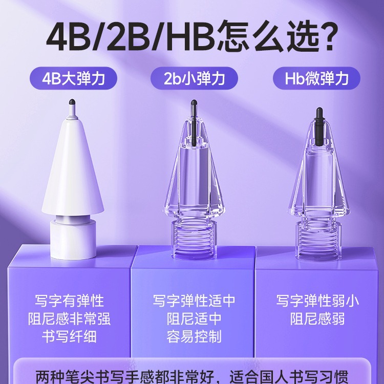 Suitable for the first and second generation of applepencil needle tube damping, silent and wear-resistant replacement paper-like pen tip details Picture