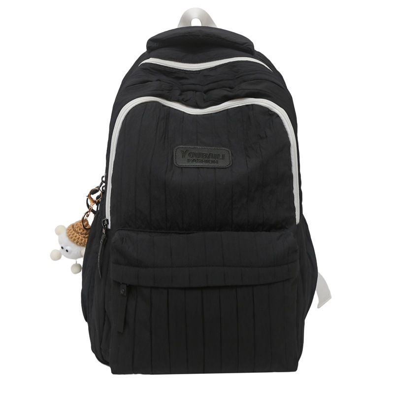 A new Korean version with a high aesthetic level, fresh and sweet macaron-colored backpack, a lightweight and large-capacity backpack for junior and senior high school students Item Picture