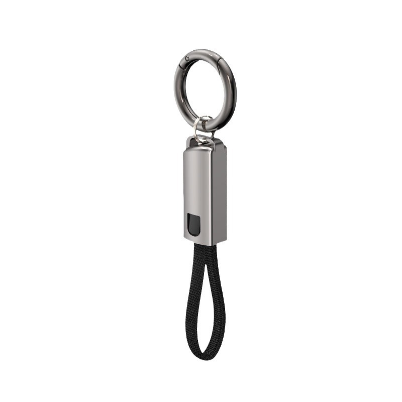 Keychain data cable, zinc alloy PD60W fast charging, suitable for Apple iphone, Huawei portable lanyard fast charging cable Item Picture