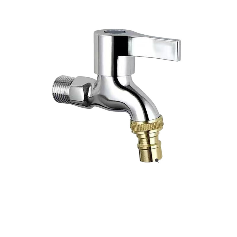 Wholesale of multi-functional washing machine faucet with one in and two out, dual-use 4-minute quick-opening mop faucet and double switch Item Picture