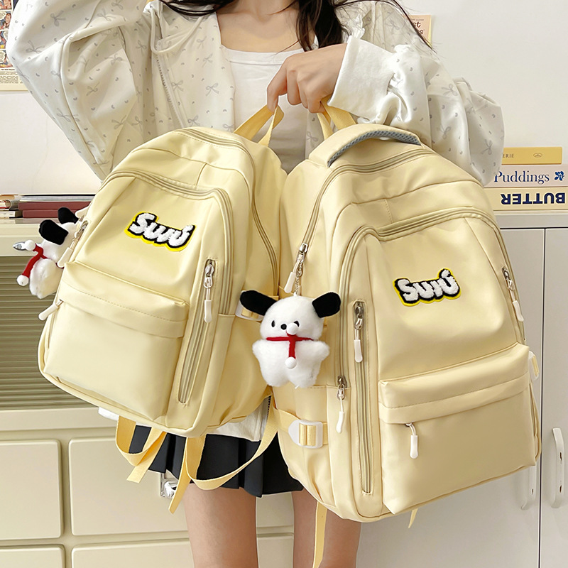 Japanese-style InS-style casual schoolbag, light backpack for girls, simple and versatile backpack for high school and college students full figure
