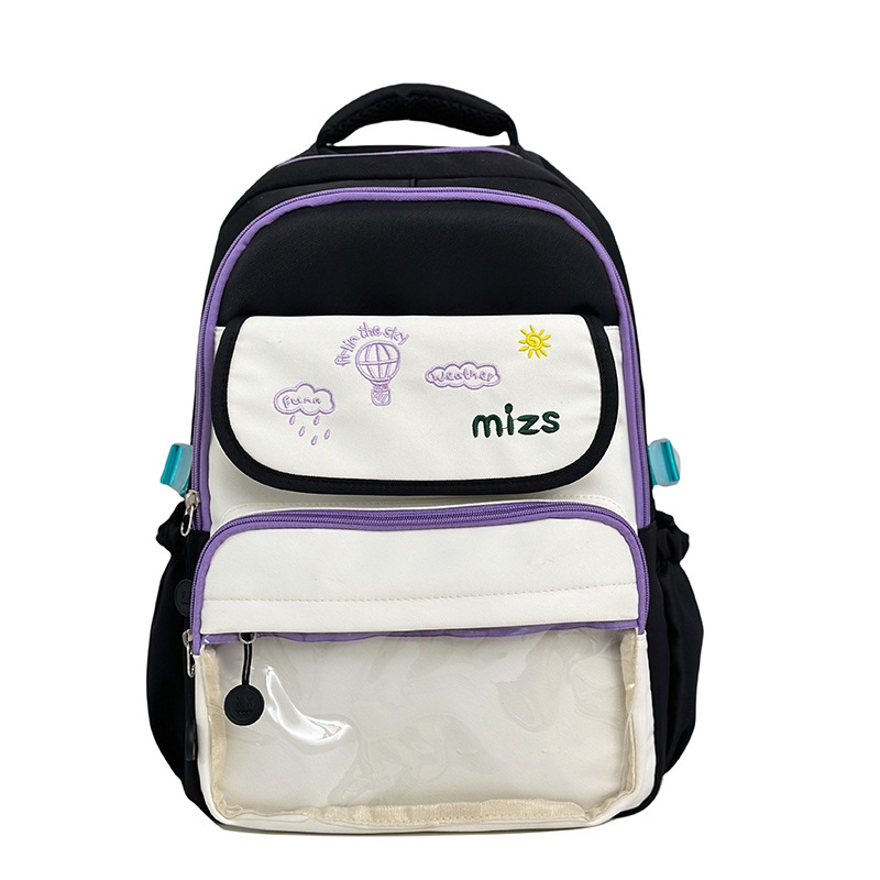 A new Japanese-style bag with a high level of appearance, fresh and sweet, transparent and airy after-school bag, a lightweight and large-capacity backpack for junior and senior high school students Item Picture