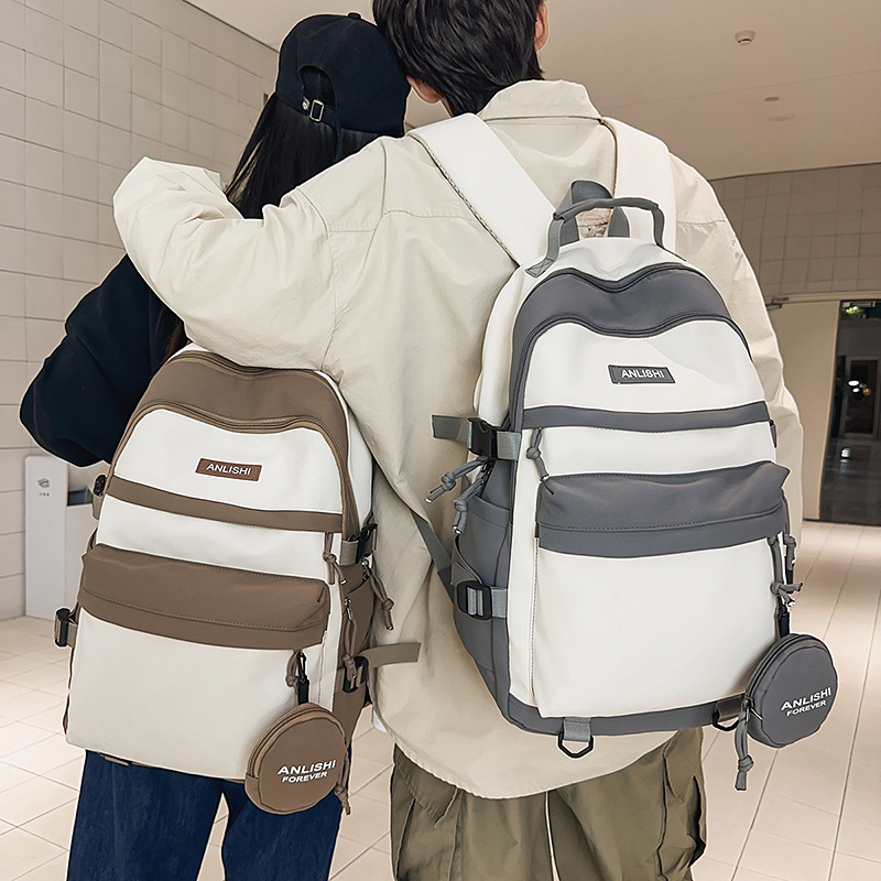 Forest-style summer large-capacity backpacks, fashionable and versatile for couples, computer bags, student school bags, commuting and travel bags details Picture