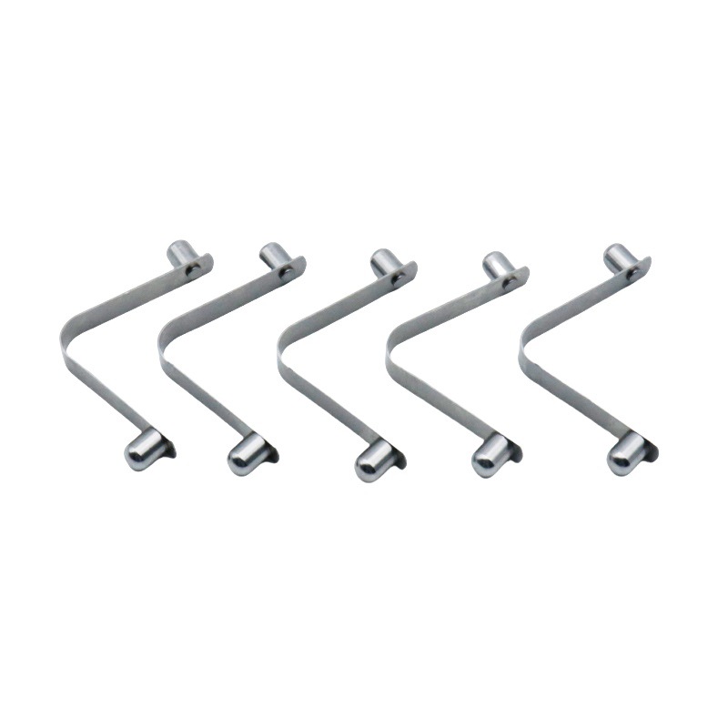 Direct sales of stainless steel 6mm double-ended solid stainless steel V-shaped spring plate double-ended internal positioning clips Specification drawing