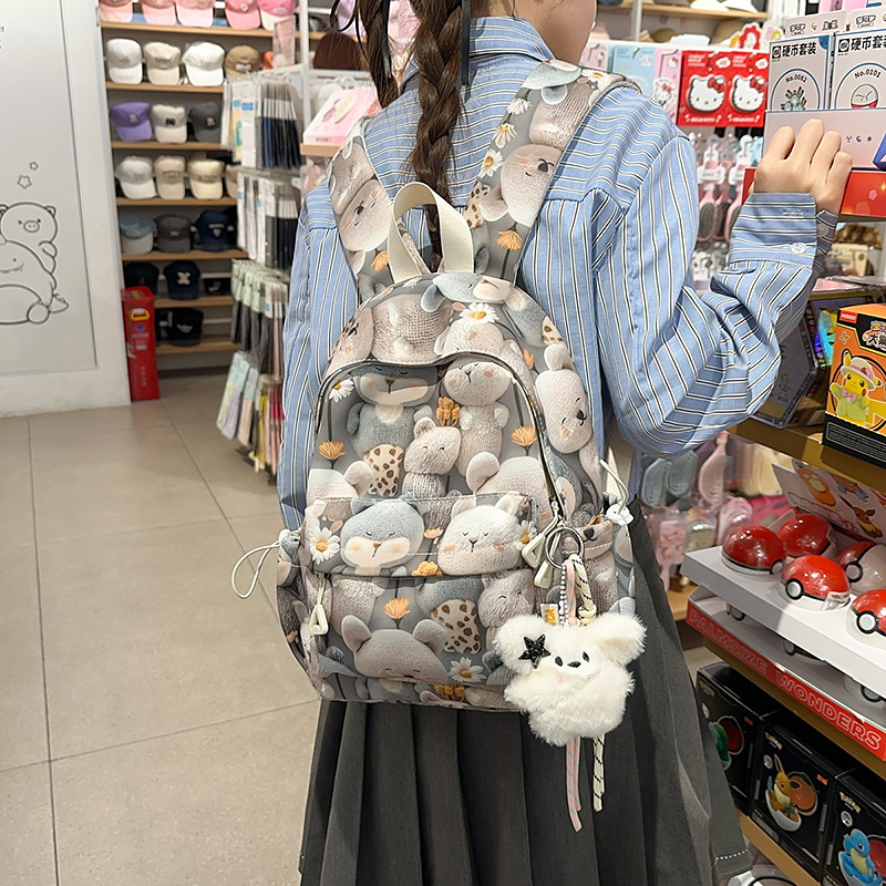A new high-appearance-level, fresh, sweet and three-dimensional cartoon backpack, a lightweight mini backpack for junior and senior high school students to take extra classes details Picture
