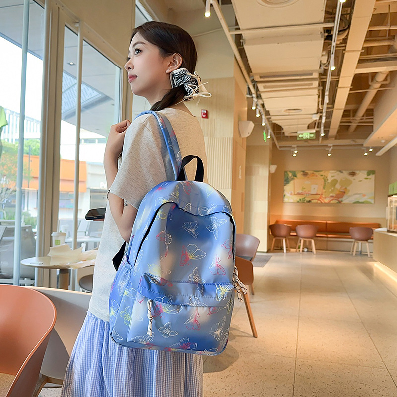 Student schoolbag 2025 New style fashionable and elegant butterfly colorful backpack, large-capacity trendy backpack for primary and junior high school details Picture
