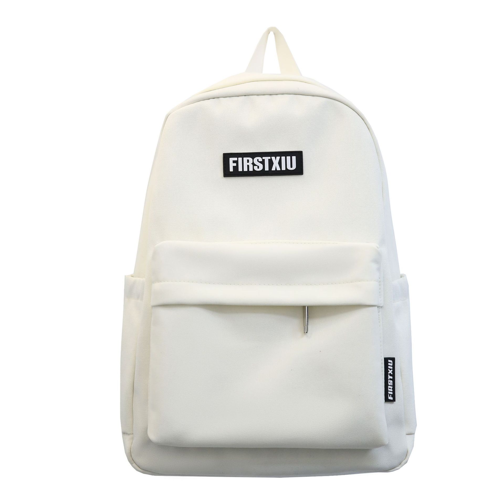 Schoolbag for girls, junior high school, senior high school and college students, solid color simple style backpack, 2023 new Korean version lightweight and niche backpack Item Picture