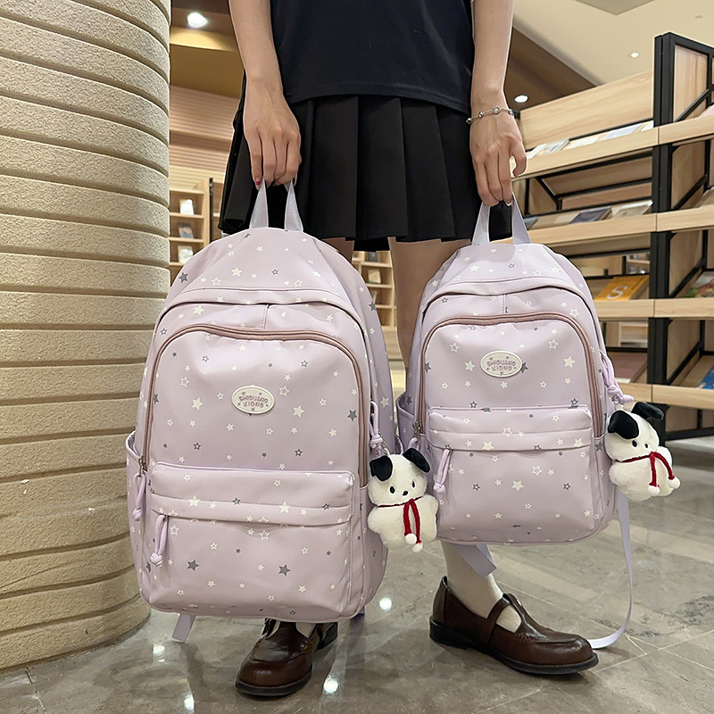 New schoolbag for girls in an ins style, forest-themed, fresh and cute girl travel backpack, high appearance level, middle school backpack details Picture
