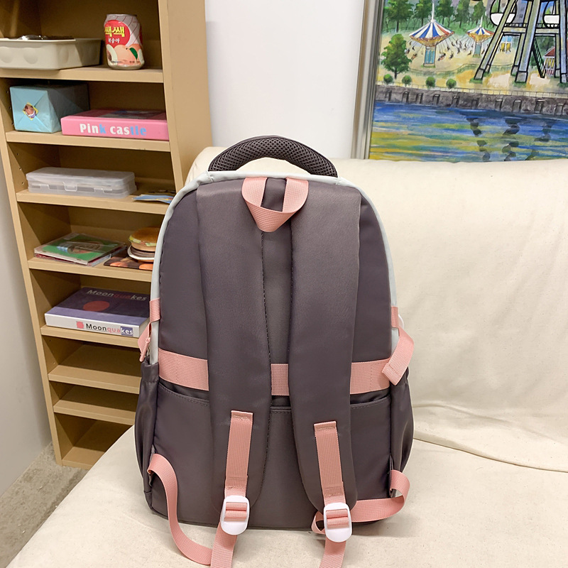 2025 New InS-style Japanese-style backpacks for grades three to six with contrasting colors, high-quality middle school backpacks Specification drawing