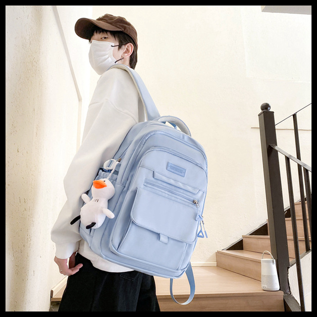 High-appearance-level Japanese-style junior high school large-capacity schoolbag, girls' high school and college students' niche backpack, simple and versatile computer bag details Picture