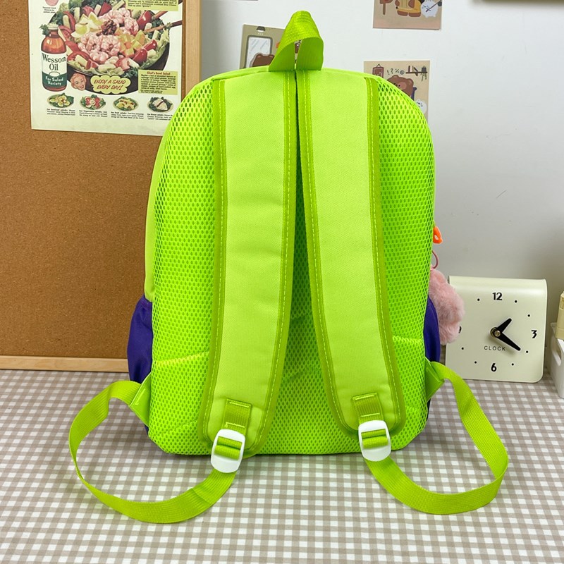 Color-blocking schoolbags for junior high school girls and primary school students, backpacks for girls on Instagram, niche fashion, high appearance level, lightweight and simple backpacks Specification drawing