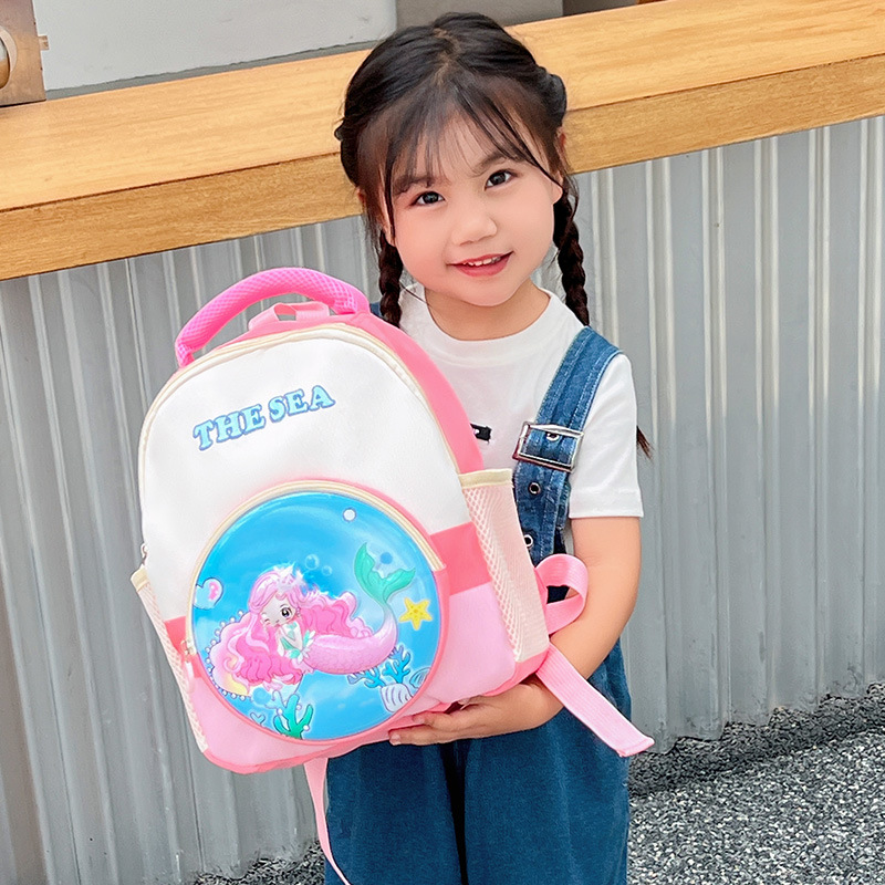 New style of kindergarten schoolbag, cartoon and cute eggshell backpack for boys and girls, high appearance level, lightweight backpack Specification drawing