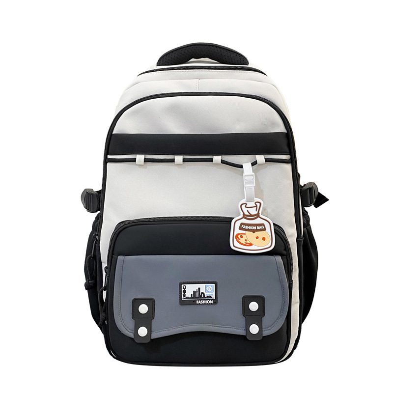 The new schoolbag has a high appearance level. It is a multi-layered backpack for middle school students and a cute Korean-style backpack for primary school students from grades three to six Item Picture