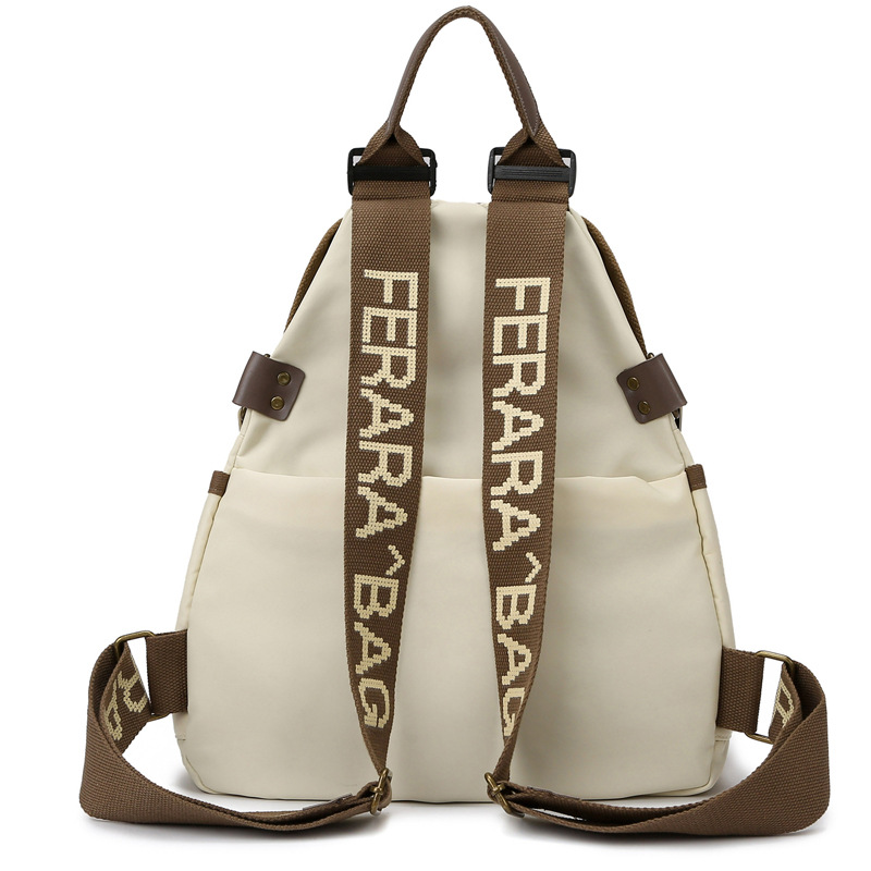 This is a new 2024 fashionable and lightweight travel bag for women, made of Oxford fabric. It's a versatile travel backpack for moms and kids Specification drawing