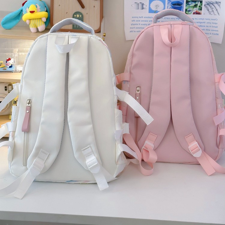 A new Korean-style Instagram mini backpack with a high aesthetic level, artistic, fresh and sweet taste, and a light travel backpack for junior and senior high school students Specification drawing