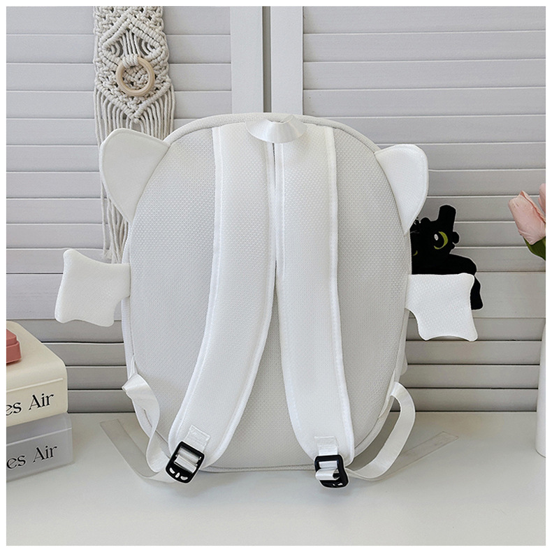 2025 New creative 3d dinosaur-shaped schoolbag, cute little flying dragon children's backpack, cool and personalized motorcycle bag Specification drawing