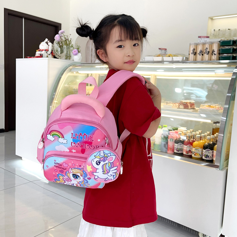 Kindergarten girl schoolbag, children's bag, Little Unicorn Baoli Girls 2025 New style Little Horse Cute backpack details Picture