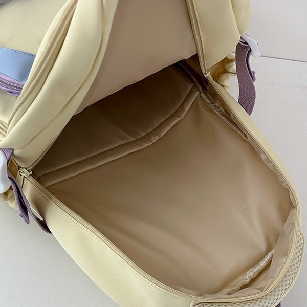2025 New large-capacity multi-compartment schoolbag, sweet girl tutoring bag, high appearance level, college style Korean backpack Specification drawing