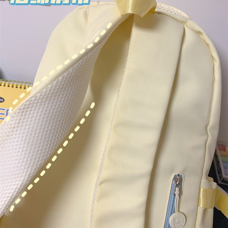 Cute girl crossbody bag with high appearance level, ins dopamine color contrast, two-piece set of backpacks for primary and secondary school students from grades 3 to 6 Specification drawing