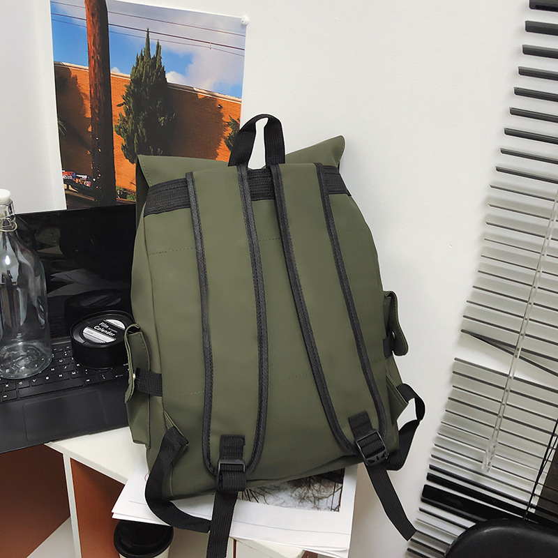 Japanese-style ins large-capacity fashionable and trendy casual travel backpack for men, Hong Kong-style trendy college student couple backpacks Specification drawing