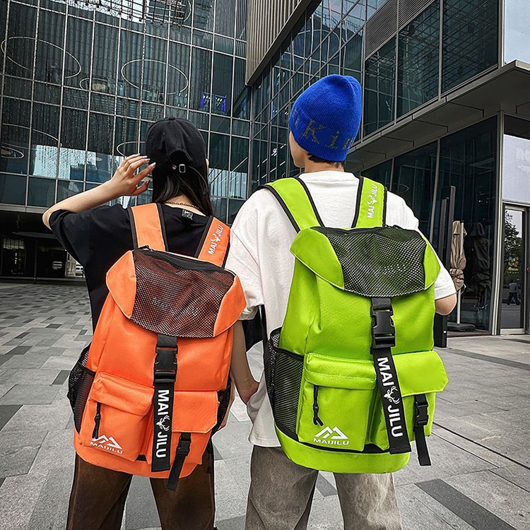 Large-capacity travel bag, storage bag, basketball fitness, mountaineering sports backpack, versatile, niche, lightweight and simple backpack details Picture