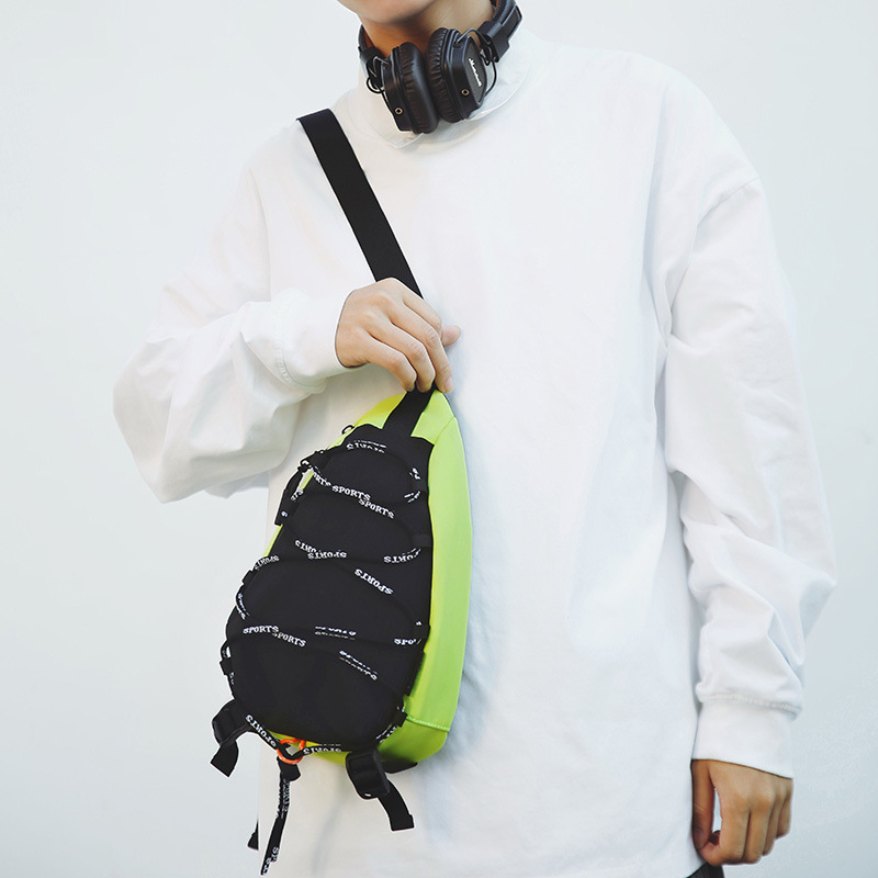 Trendy brand chest bag for men and women, 2025 new sporty cycling small crossbody bag, large capacity single-shoulder bag, versatile casual crossbody bag details Picture