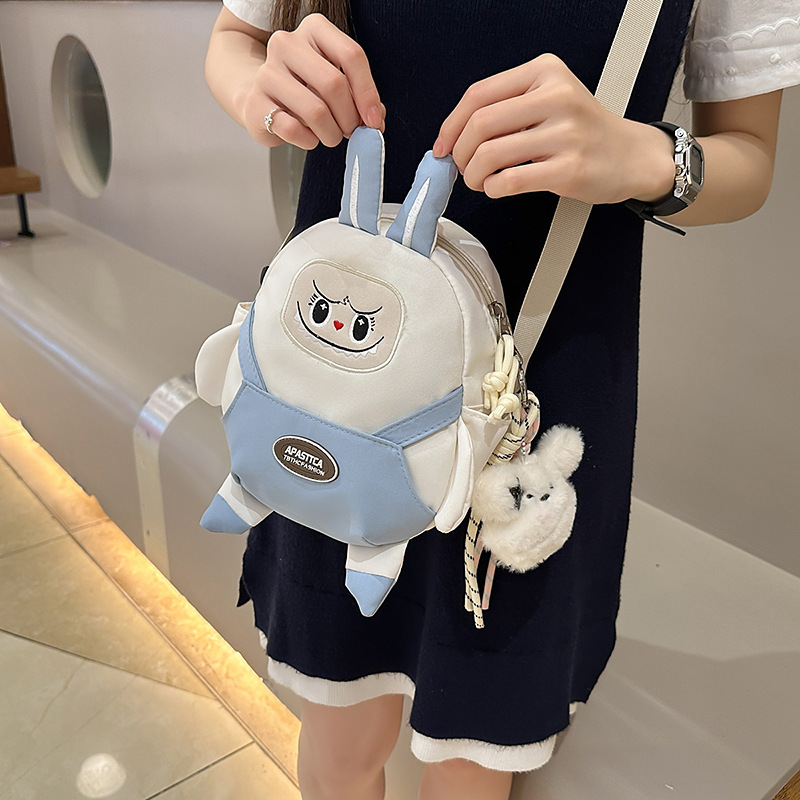 New high-appeal schoolbags for grades 3 to 6, fresh, sweet and cute cartoon backpacks with contrasting colors, lightweight backpacks full figure