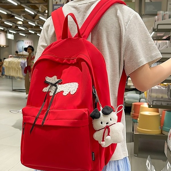 A Japanese-style ins high-appearance-level, fresh and sweet candy-colored backpack, a lightweight and large-capacity backpack for spring outings for junior and senior high school students full figure