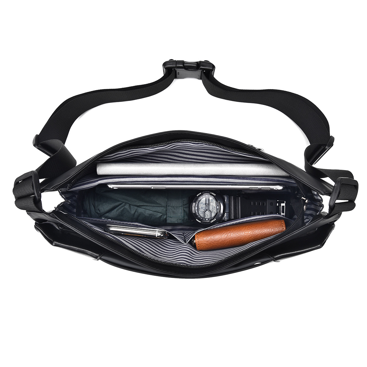 Men's crossbody bag, trendy brand chest bag, men's crossbody bag, light and casual, portable functional bag, color-matched crossbody chest bag Application Scenario