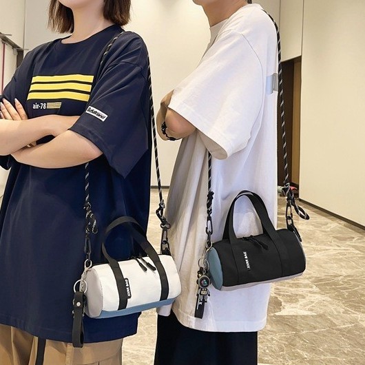 New high-appeal, fresh macaron color hip-hop style artistic crossbody bag for couples, lightweight travel and mountaineering crossbody bag details Picture