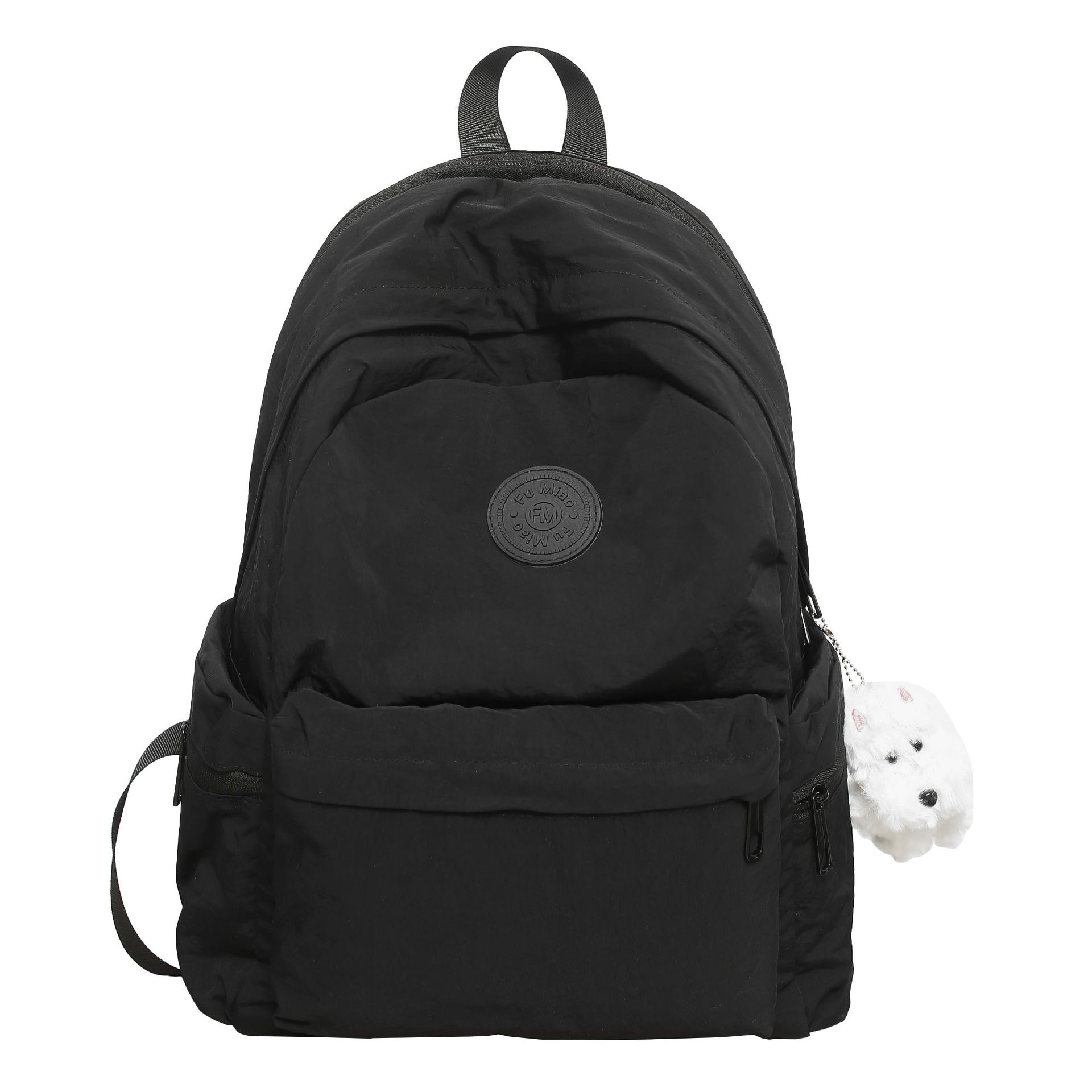 Japanese-style simple solid-color backpack, lightweight for commuting, large-capacity student schoolbag, casual and versatile, outdoor travel backpack Item Picture