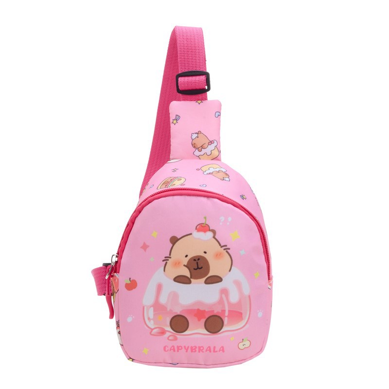 New children's coin purse for 2025, cartoon chest bag for boys and girls, baby Kapipala chest bag, outdoor crossbody bag Item Picture