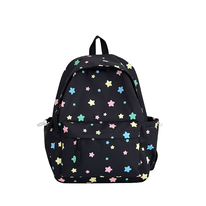 A new high-appearance-level, fresh and sweet, colorful star-shaped backpack from Japanese Instagram, a large-capacity backpack for junior and senior high school students Item Picture