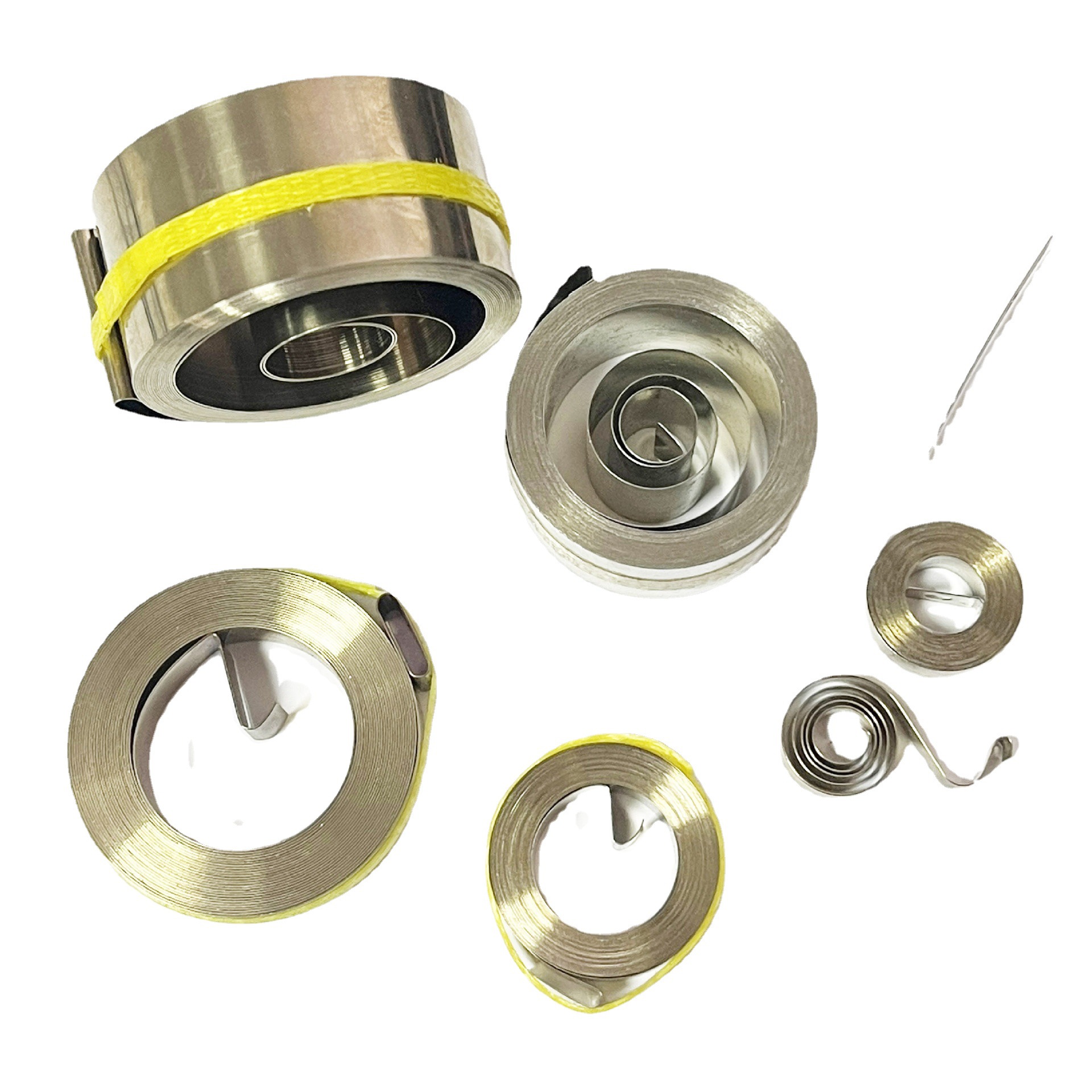 Dongguan manufacturers supply stainless steel volute curly spring constant force variable force stretch springs that can be processed and assembled into finished products Item Picture
